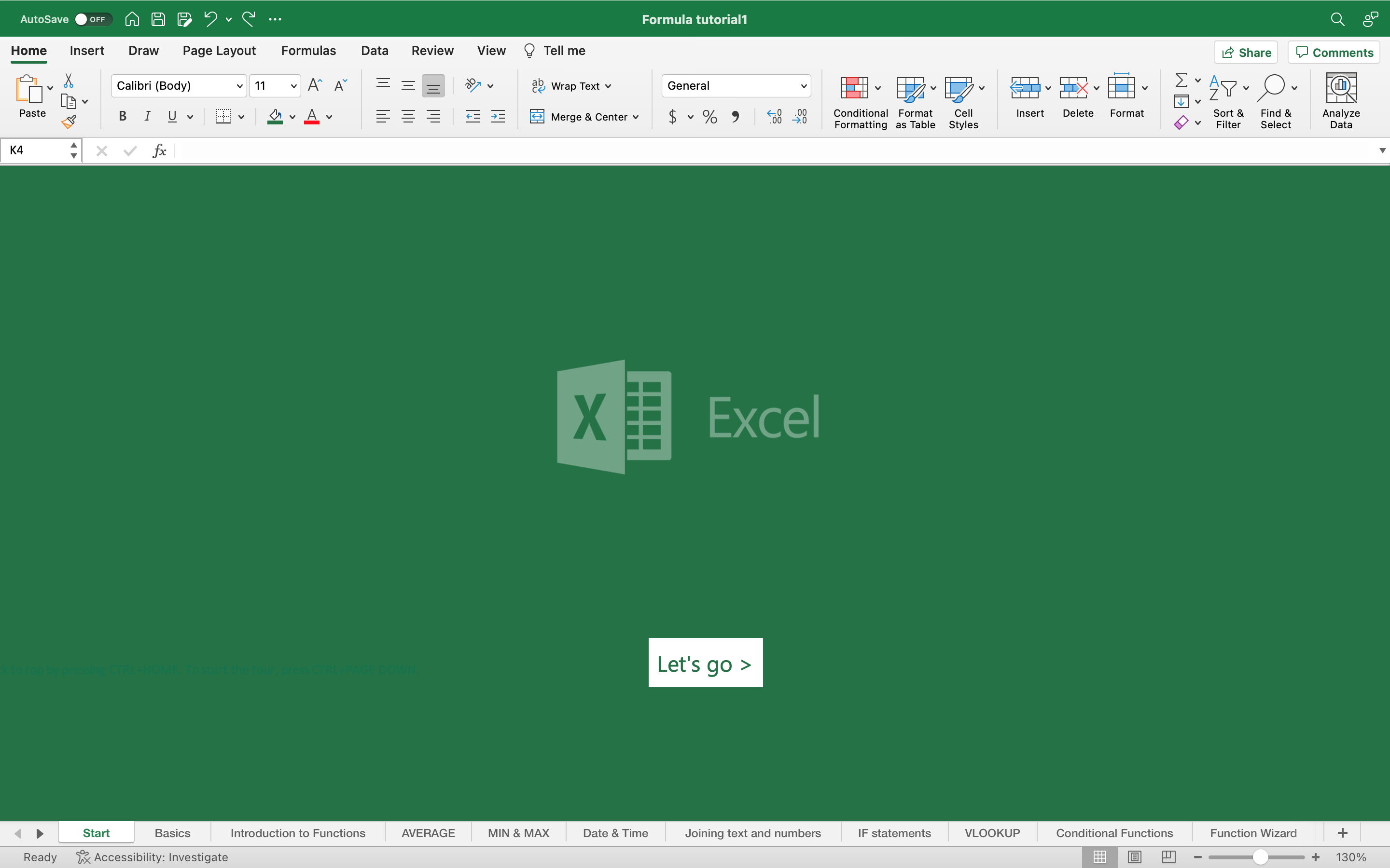 Tutorial de fórmulas en Excel
